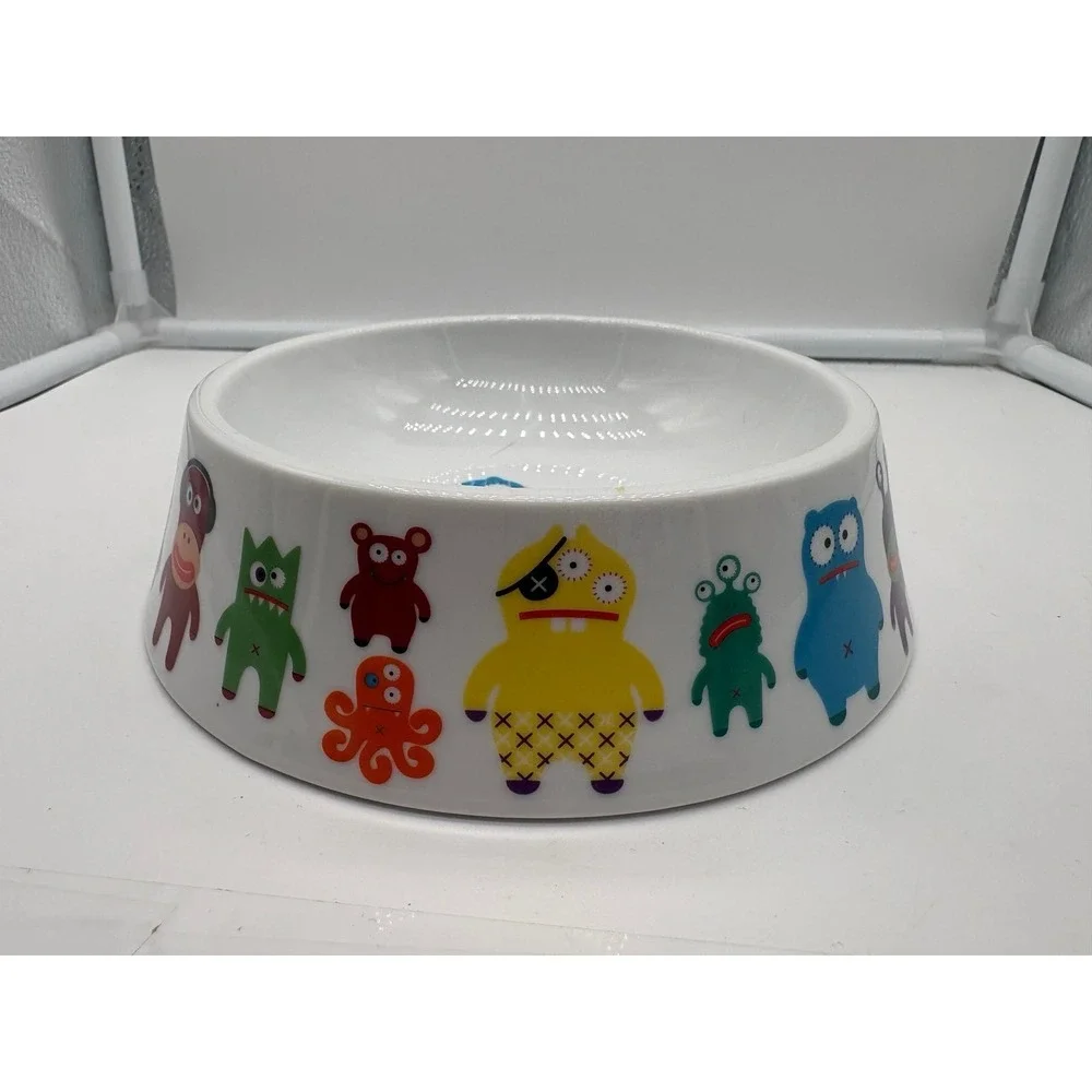 Vintage Paperchase Pet Chopz With Monster Print Pet Bowl